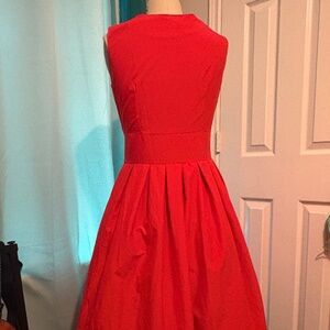 Elegant Red Sleeveless Vintage-Inspired Red Drop Waist Dress – Mrs Maisel Vibes!
